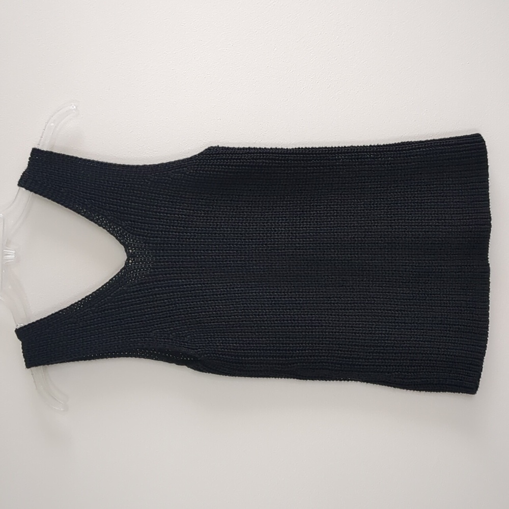 Women's LOFT Black Crochet Sleeveless Sweater (Size M) - Picture 4 of 4